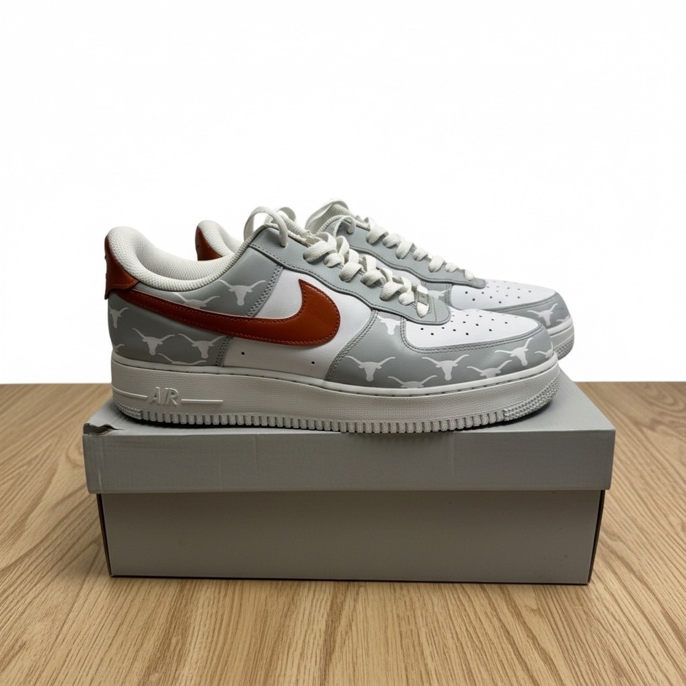 Nike Air Force 1 Low Texas Longhorns March Madness NCAA Sneakers Mens 13